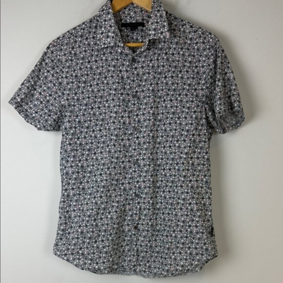 John Varvatos Black and White Geometric Shirt Size Small - Picture 1 of 6